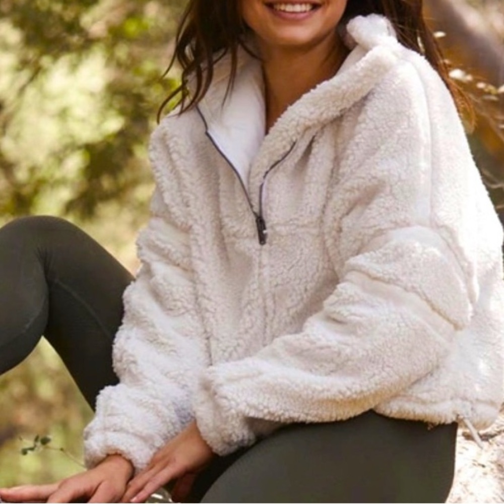 Free People Nantucket Fleece Half Zip Pullover